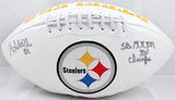 Donnie Shell Autographed Pittsburgh Steelers Logo Football- The Jersey Source Au