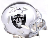 Aidan O'Connell Autographed Raiders Speed Mini Helmet-Beckett W Hologram *Thin