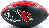 Kurt Warner Autographed Arizona Cardinals Black Logo Football-Beckett W Hologram