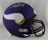 Adrian Peterson Autographed Minn Vikings F/S Satin Helmet - JSA W/Fanatics Auth