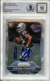 2015 Panini Prizm #201A Amari Cooper RC Raiders BAS Autograph 10