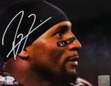 Ray Lewis Autographed Ravens 8x10 HM Face Close Up Photo - Beckett W Auth *White