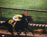 Pat Day & Patrick Valenzuela Autographed 16x20 Racing Photo- JSA W Authentic