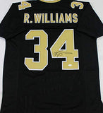 Ricky Williams Autographed Black Pro Style Jersey - Beckett W Auth *4