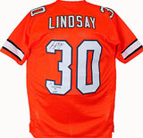 Phillip Lindsay Autographed Color Rush Pro Style Jersey w/Insc.-Beckett W Holo