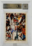 1995 Topps #420 Joe Montana Auto Kansas City Chiefs BAS Autograph 10