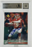 1994 Pro Line Live #61 Joe Montana Auto Kansas City Chiefs BAS Autograph 10