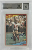 1984 Topps #359 Instant Replay  Joe Montana Auto SF 49ers BAS Autograph 10