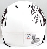 Johnny Manziel Autographed TX A&M Lunar Speed Mini Helmet w/Heisman- Beckett W*B