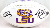 Jarvis Landry/Odell Beckham Autographed LSU Tigers Logo Football-Beckett W Holo