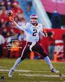 Johnny Manziel Signed Pass Release TAMU 16x20 FP Photo Insc- Beckett W