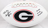 James Cook Signed Georgia Bulldogs Logo Football w/22 Natl Champs-Beckett W Holo