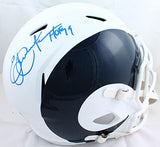 Eric Dickerson Signed LA Rams F/S AMP Speed Helmet w/HOF - Beckett W Auth *Blue