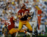 Bill Kilmer Autographed Redskins 8x10 Looking to Pass Photo - Jersey Source Auth