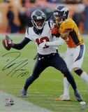 DeAndre Hopkins Autographed Texans 16x20 vs Broncos PF Photo- JSA W Auth *Black