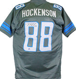 TJ Hockenson Autographed Grey Pro Style Jersey *L8- Beckett W Hologram *Black