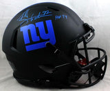 Michael Strahan Signed Giants F/S Eclipse Authentic Helmet w/HOF-Beckett W Auth