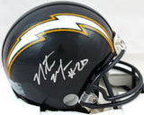 Natrone Means Autographed San Diego Chargers 88-06 TB Mini Helmet-Prova *Silver