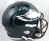 DeVonta Smith Autographed Philadelphia Eagles F/S Speed Helmet - Fanatics *White