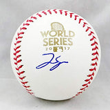 George Springer Autographed World Series Rawlings OML Baseball- JSA W Auth *Blue