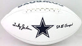 Lee Roy Jordan Autographed Cowboys Logo Football w/ SB VI Champs- Beckett W*Blk