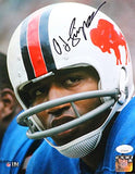 OJ Simpson Autographed Buffalo Bills Close Up 8x10 HM Photo- JSA W *Black