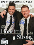 JJ Watt Jose Altuve Autographed Sports Illustrated 2017 Magazine - JSA W *Black