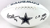 Larry Brown Autographed Dallas Cowboys Logo Football W/ SB MVP- Beckett W *Black