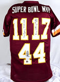 Rypien Riggins Williams Signed Maroon Pro Style Jersey w/SB MVP- Beckett W Holo