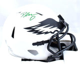 D'Andre Swift Autographed Eagles Lunar Speed Mini Helmet-Beckett W Holo *Green