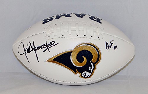 Jack Youngblood Autographed Los Angeles Rams Logo Football W/HOF- JSA W Auth