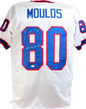 Eric Moulds Autographed White Pro Style Jersey W/ Insc- Beckett W *Silver