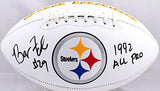 Barry Foster Autographed Pittsburgh Steelers Logo Football w/92 All Pro-Prova