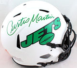 Curtis Martin Signed NY Jets F/S Lunar Authentic Helmet- PSA/DNA *Green