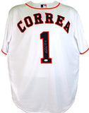 Carlos Correa Autographed Houston Astros Majestic Jersey-JSA W *Silver