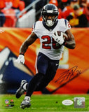 Lamar Miller Signed Houston Texans 8x10 Running vs Denver PF Photo- JSA W Auth