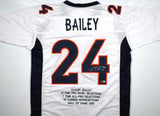 Champ Bailey Autographed White Pro Style Stat Jersey - Beckett W Hologram