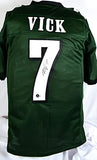 Michael Vick Autographed Green Pro Style Jersey - Beckett W Hologram *Black