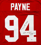 Daron Payne Signed Crimson College Style Jersey W/ 2018 Natl Champ MVP- Beckett