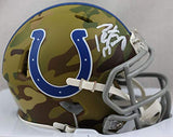 Peyton Manning Signed Indianapolis Colts Camo Speed Mini Helmet - Fanatics Auth