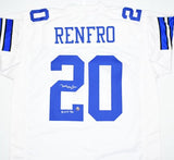Mel Renfro Autographed White Pro Style Jersey w/HOF - Prova *Silver *2