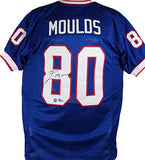 Eric Moulds Autographed Blue Pro Style Jersey-Beckett W Hologram *Black