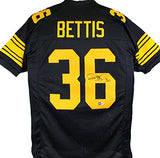 Jerome Bettis Autographed Black/Yellow Pro Style Jersey - Beckett W Hologram