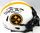 Hines Ward Autographed Pittsburgh Steelers Lunar Mini Helmet- Beckett W *Black