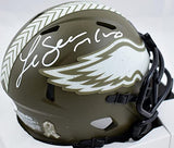 LeSean McCoy Autographed Eagles Salute to Service Speed Mini Helmet- JSA W