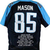 Derrick Mason Autographed Blue Pro Style STAT Jersey-Beckett W Hologram *Black