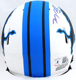 TJ Hockenson Autographed Detroit Lions Lunar Speed Mini Helmet-Beckett W Holo