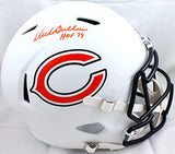 Dick Butkus Signed Chicago Bears F/S Flat White Speed Helmet w/ HOF - JSA W Auth