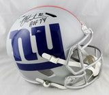 Michael Strahan Signed NY Giants F/S AMP Speed Helmet w/ HOF - Beckett Auth