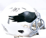 AJ Brown Signed Philadelphia Eagles 69 -73 Speed Mini Helmet-Beckett W Holo